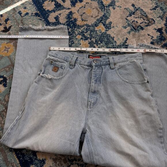 TUFF Wide Leg Baggy Light Wash Denim - Vtg / Y2k - 33x28 - Picture 3 of 5